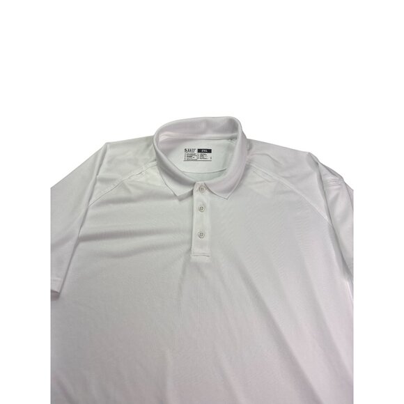 5.11 Tactical Mens White Polo Shirt Short Sleeve Size 2XL - Picture 2 of 9